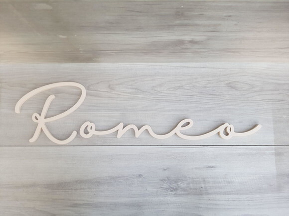 Nome de Parede Personalizado em mdf - Romeo - Linha Hl