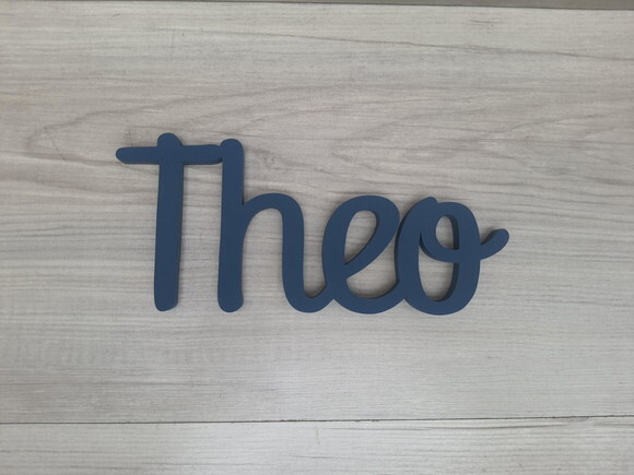 Nome de Parede Personalizado em mdf - Theo - Linha Ps
