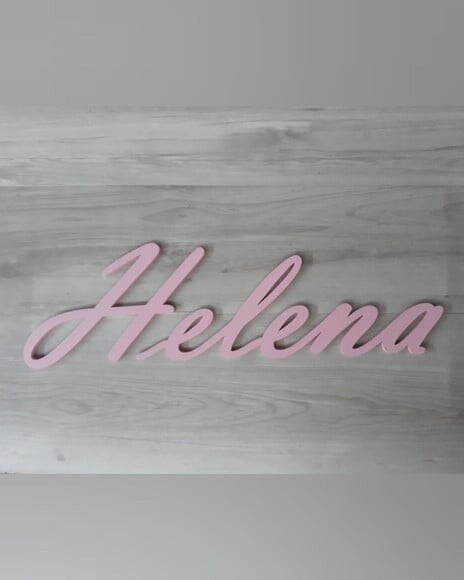Nome de Parede Personalizado em mdf -linha Nt -helena -20 cm