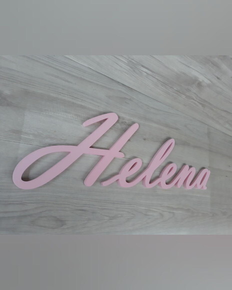 Nome de Parede Personalizado em mdf -linha Nt -helena -20 cm