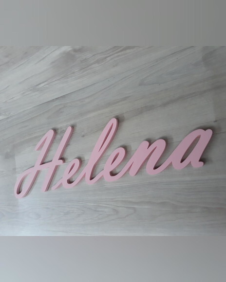 Nome de Parede Personalizado em mdf -linha Nt -helena -20 cm