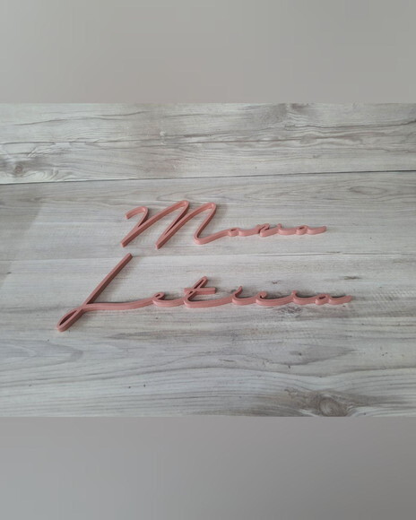 Nome de Parede Personalizado em mdf -linha Ty Maria Letícia