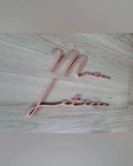 Nome de Parede Personalizado em mdf -linha Ty Maria Letícia
