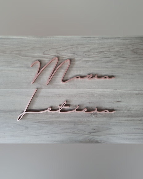 Nome de Parede Personalizado em mdf -linha Ty Maria Letícia
