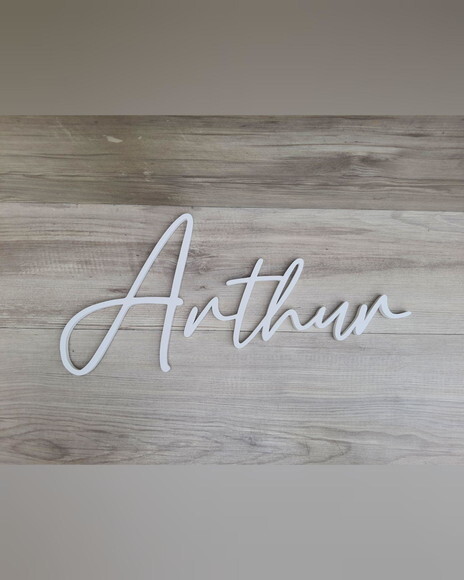 Nome de Parede Personalizado em mdf Linha Bc - Arthur