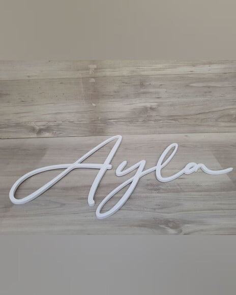 Nome de Parede Personalizado em mdf Linha Bc - Ayla - 45 cm