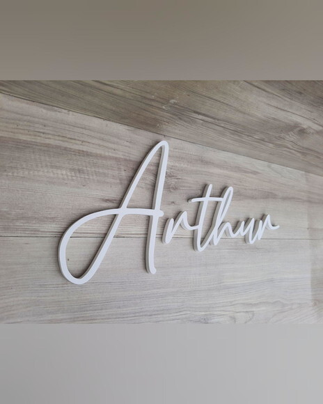 Nome de Parede Personalizado em mdf Linha Bc - Arthur