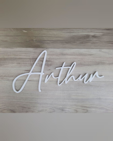 Nome de Parede Personalizado em mdf Linha Bc - Arthur