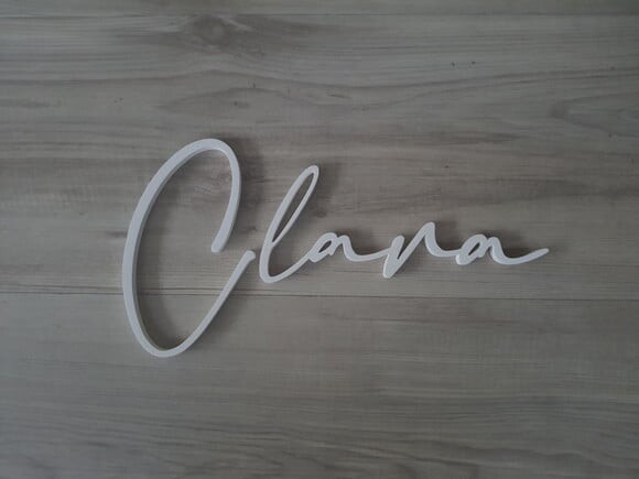 Nome de Parede Personalizado em mdf Linha Bc - Clara - 16 cm