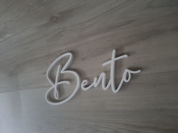 Nome de Parede Personalizado em mdf Linha Bc - Bento - 16 cm