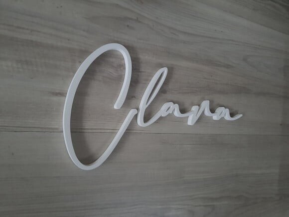 Nome de Parede Personalizado em mdf Linha Bc - Clara - 16 cm