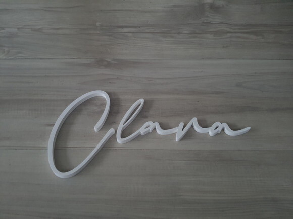 Nome de Parede Personalizado em mdf Linha Bc - Clara - 16 cm
