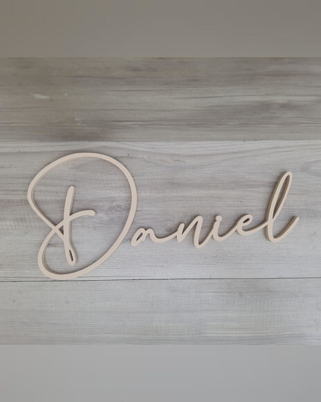 Nome de Parede Personalizado em mdf Linha Bc - Daniel