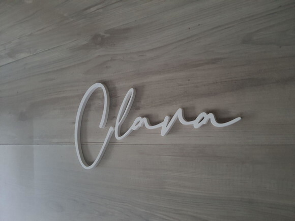 Nome de Parede Personalizado em mdf Linha Bc - Clara - 16 cm