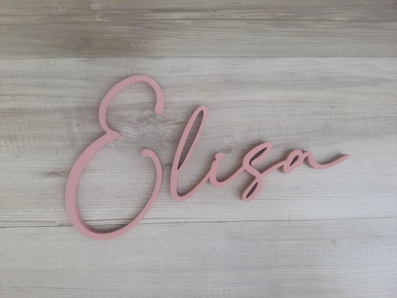 Nome de Parede Personalizado em mdf Linha Bc - Elisa