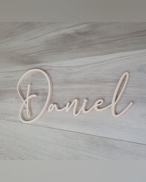 Nome de Parede Personalizado em mdf Linha Bc - Daniel