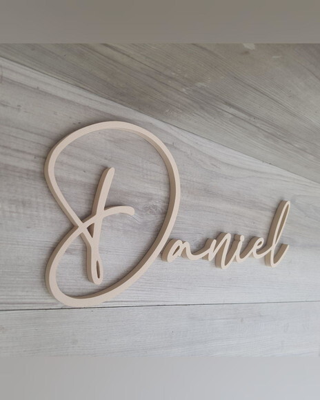 Nome de Parede Personalizado em mdf Linha Bc - Daniel
