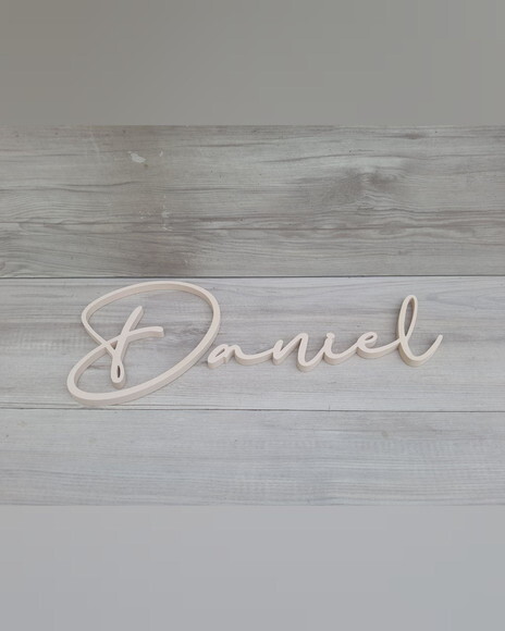 Nome de Parede Personalizado em mdf Linha Bc - Daniel