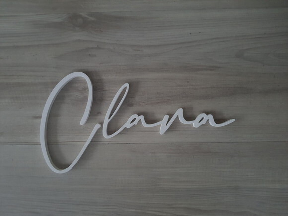Nome de Parede Personalizado em mdf Linha Bc - Clara - 16 cm