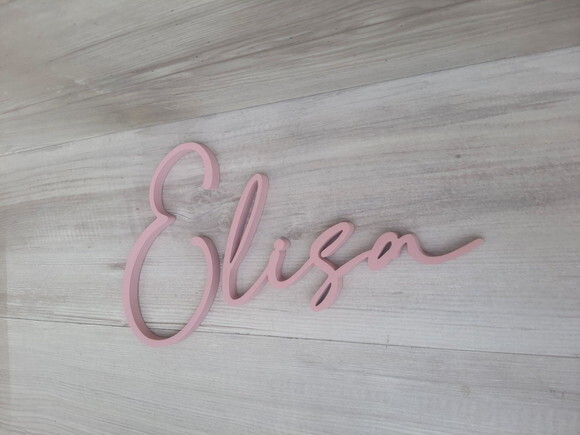 Nome de Parede Personalizado em mdf Linha Bc - Elisa