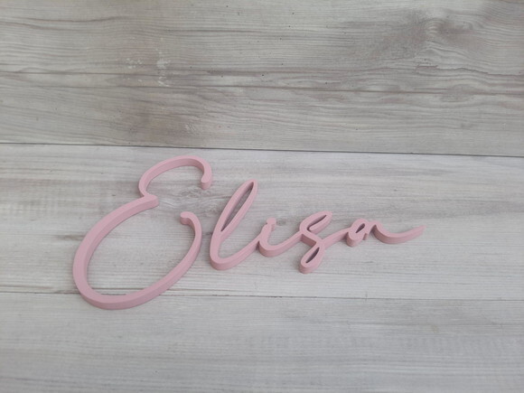 Nome de Parede Personalizado em mdf Linha Bc - Elisa