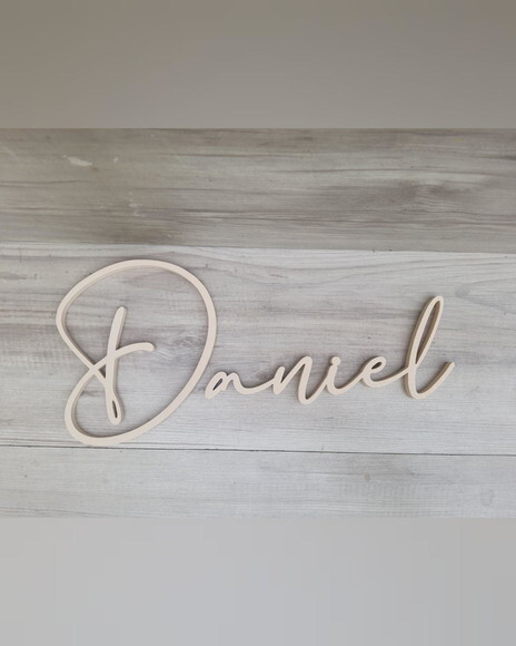 Nome de Parede Personalizado em mdf Linha Bc - Daniel