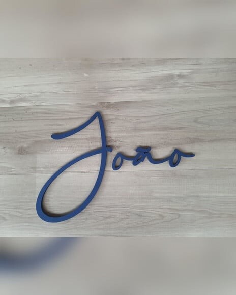 Nome de Parede Personalizado em mdf Linha Bc - João - 30 cm