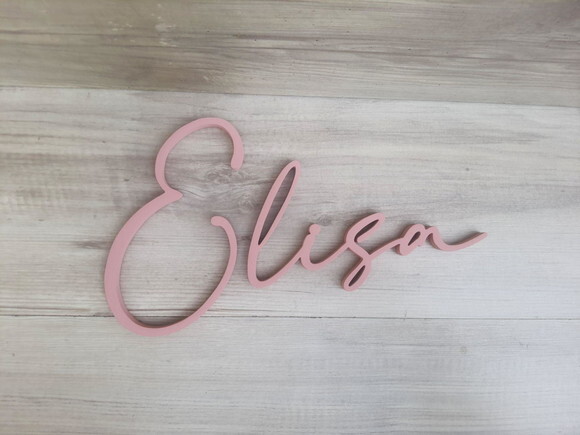 Nome de Parede Personalizado em mdf Linha Bc - Elisa