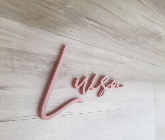 Nome de Parede Personalizado em mdf Linha Bc - Luísa