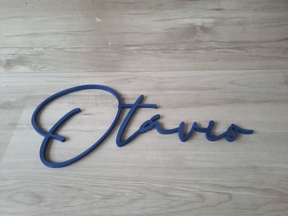 Nome de Parede Personalizado em mdf Linha Bc - Otávio 23 cm