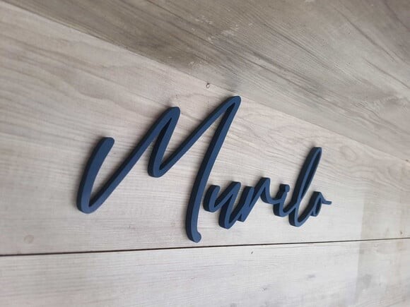 Nome de Parede Personalizado em mdf Linha Bc - Murilo