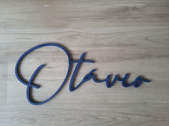 Nome de Parede Personalizado em mdf Linha Bc - Otávio 23 cm