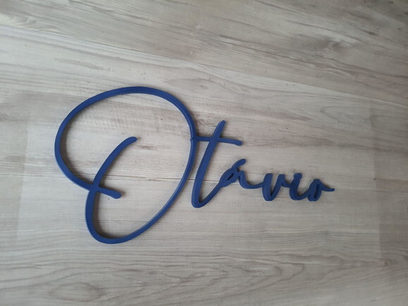 Nome de Parede Personalizado em mdf Linha Bc - Otávio 23 cm