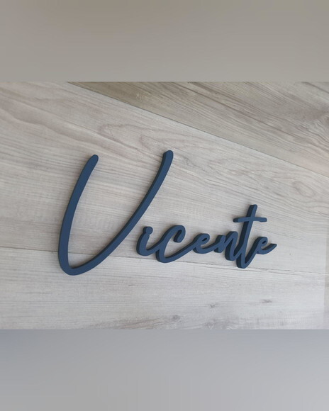 Nome de Parede Personalizado em mdf Linha Bc - Vicente