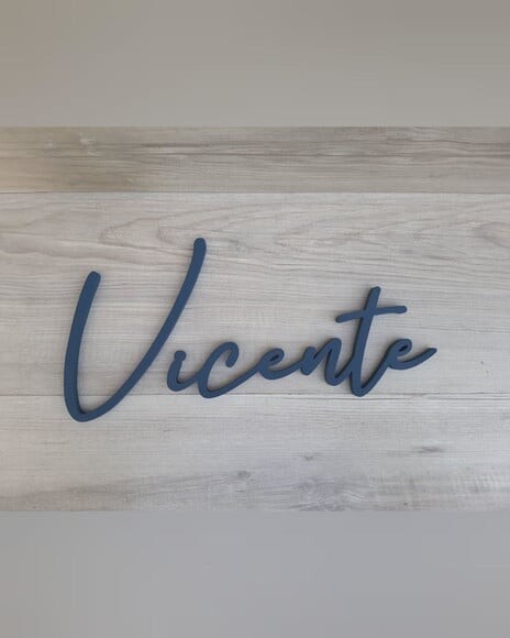 Nome de Parede Personalizado em mdf Linha Bc - Vicente