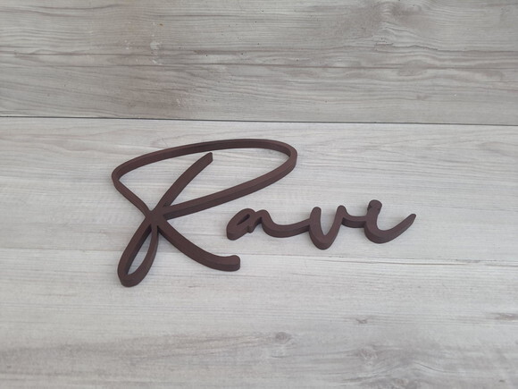 Nome de Parede Personalizado em mdf Linha Bc - Ravi - 20 cm