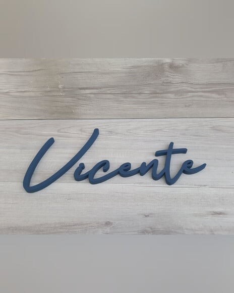 Nome de Parede Personalizado em mdf Linha Bc - Vicente