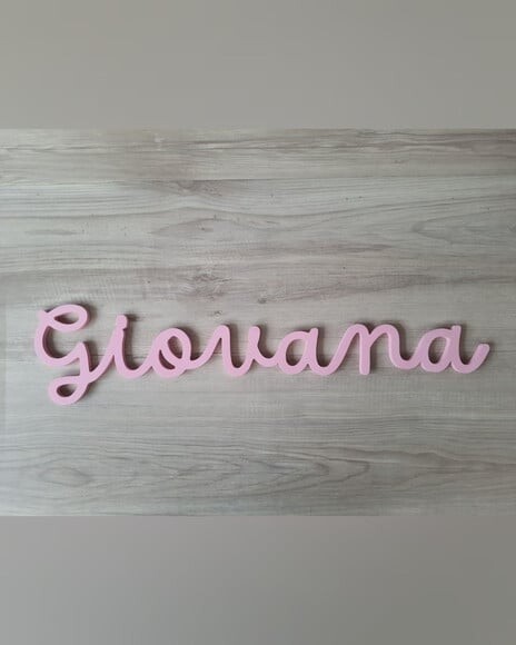 Nome de Parede Personalizado em mdf Linha Dm - Giovana 12 cm