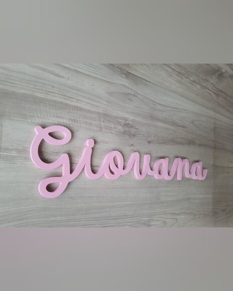 Nome de Parede Personalizado em mdf Linha Dm - Giovana 12 cm