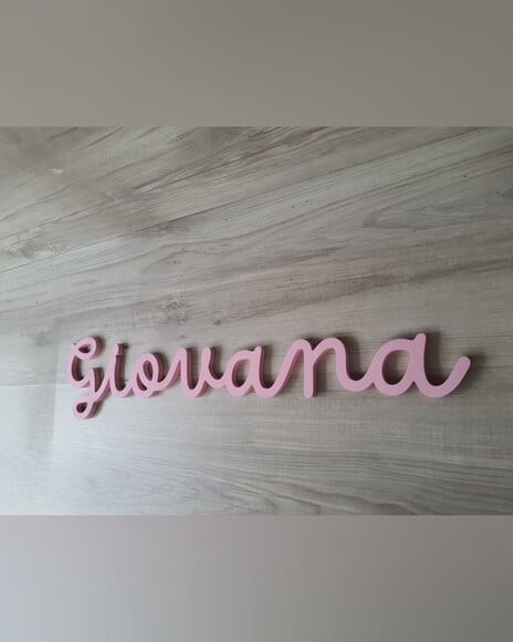 Nome de Parede Personalizado em mdf Linha Dm - Giovana 12 cm