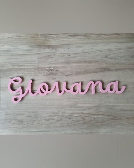 Nome de Parede Personalizado em mdf Linha Dm - Giovana 12 cm