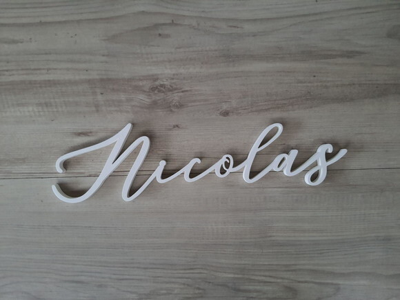 Nome de Parede Personalizado em mdf Linha ml - Nicolas