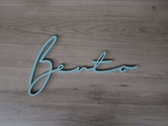 Nome de Parede Personalizado em mdf Linha Ty - Bento - 21 cm