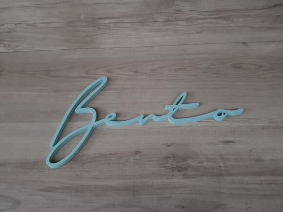 Nome de Parede Personalizado em mdf Linha Ty - Bento - 21 cm