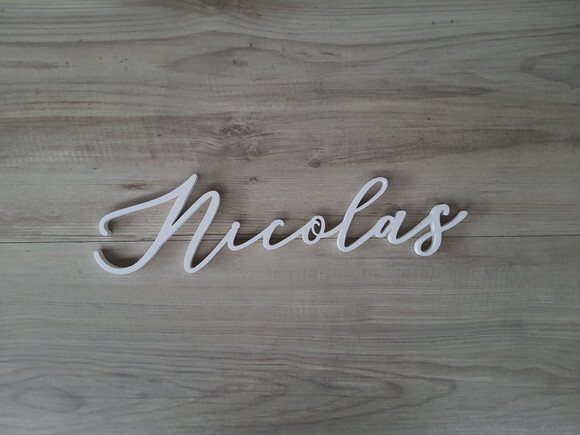 Nome de Parede Personalizado em mdf Linha ml - Nicolas