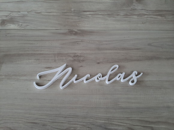 Nome de Parede Personalizado em mdf Linha ml - Nicolas