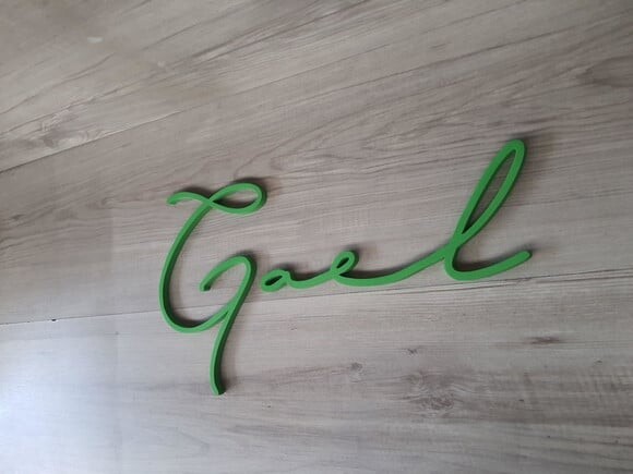 Nome de Parede Personalizado em mdf Linha Ty - Gael - 23 cm
