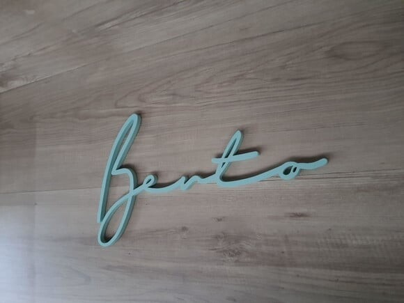 Nome de Parede Personalizado em mdf Linha Ty - Bento - 21 cm