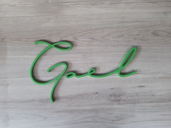 Nome de Parede Personalizado em mdf Linha Ty - Gael - 23 cm