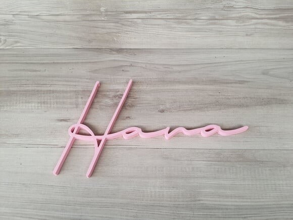 Nome de Parede Personalizado em mdf Linha Ty - Hana - 24 cm